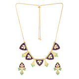 Gota Patti Jamuni Panna Haar Necklace Set