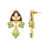 Gota Patti Jamuni Panna Haar Necklace Set