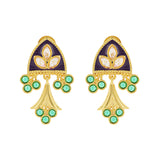 Gota Patti Jamuni Panna Haar Necklace Set