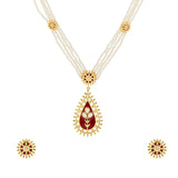 Gota Patti Surya Moti Haar Necklace Set