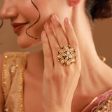 Gota Patti Mandala Pushp Ring