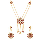 Gota Patti Surkhphool Necklace Set