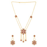 Gota Patti Surkhphool Necklace Set
