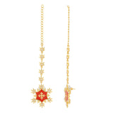 Gota Patti Rajwada Surya Earrings