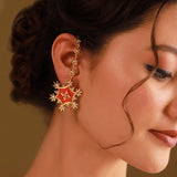 Gota Patti Rajwada Surya Earrings