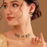 Gota Patti Shahi Jharokha Necklace  Set