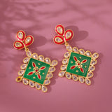 Gota Patti Rang Mahal Earrings