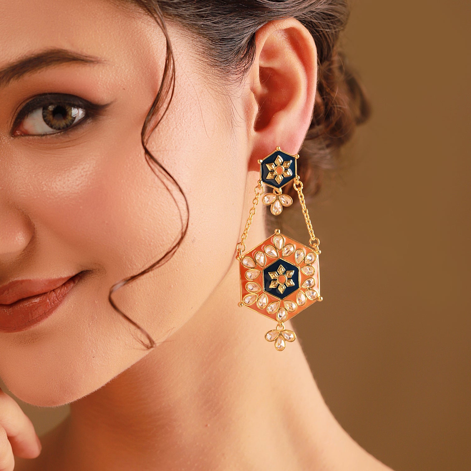 Gota Patti Shahi Jharokha Baaliyan Earrings