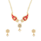 Gota Patti Phoolmoti Haar Necklace  Set