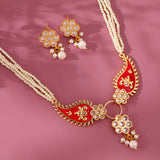 Gota Patti Phoolmoti Haar Necklace  Set