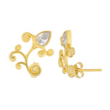 Vines Olive Twine Stud Earrings