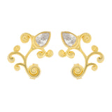 Vines Olive Twine Stud Earrings