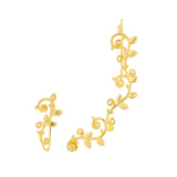 Vines Fleur Vein Mismatched Sterling Silver Earrings