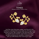 Vines Fleur Vein Mismatched Sterling Silver Earrings