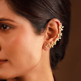 Vines Fleur Vein Mismatched Sterling Silver Earrings