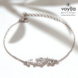 Vines Tangle & Bloom Sterling Silver Bracelet