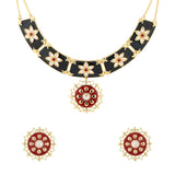 Gota Patti Rajsi Phool Necklace Set