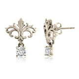 Cave Chronicles 925 Sterling Silver Blossom Fresco Stud Earrings