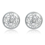 Cave Chronicles Stone Lotus Bloom Stud Earrings