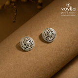 Cave Chronicles Stone Lotus Bloom Stud Earrings