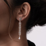 Cave Chronicles Floral Embellish Dangle Earrings