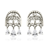 Cave Chronicles 925 Sterling Silver Petal Fresco Stud Earrings