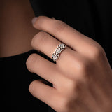 Cave Chronicles Floral Embellish Dangle Ring