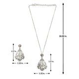 Cave Chronicles 925 Sterling Silver Peacock Reverie Pendant Set