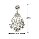 Cave Chronicles 925 Sterling Silver Peacock Reverie Dangle Earrings