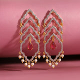 Shahi Dwar Leher Gold Dangler Earrings