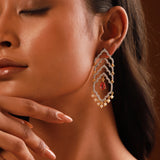 Shahi Dwar Leher Gold Dangler Earrings