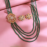 Shahi Dwar Jhalar Raani Haar Beaded Necklace Set