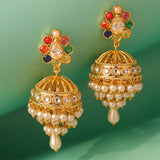 Navratan Astha & Nava Jhumka Earrings