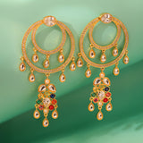 Navratan Gem Radiance Dangle Earrings