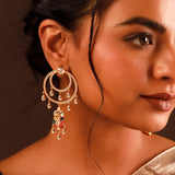Navratan Gem Radiance Dangle Earrings