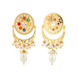Navratan Eternal Orbit Chandbali Earrings