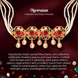 Navratan Eternal Orbit Chandbali Earrings