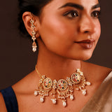 Navratan Eternal Orbit Collar Necklace Set