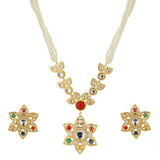 Navratan Luminous Collar Necklace Set