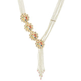 Navratan Golden Grace Mid Necklace Set