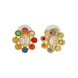 Navratan Floral Harmony Choker Necklace Set