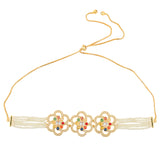 Navratan Floral Harmony Choker Necklace Set