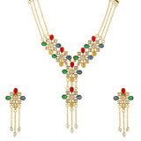Navratan Eternal Symmetry  Short Necklace Set
