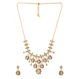 Navratan Spectrum Of Gems Collar Necklace Set