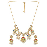 Navratan Fluid Elegance Short Necklace Set