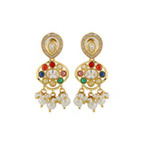 Navratan Fluid Elegance Short Necklace Set