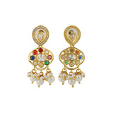 Navratan Fluid Elegance Short Necklace Set