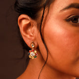 Navratan Liquid Radiance Dangle Earrings