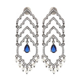Shahi Dwar Leher Black Dangler Earrings