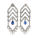 Shahi Dwar Leher Black Dangler Earrings